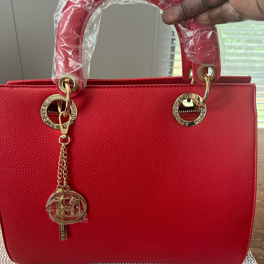 NWT Badgley Mischka vegan leather large bag, with crossbody strap